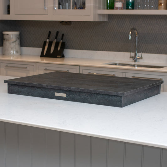 Wooden Hob Cover, Gas, Angle, Black Silk