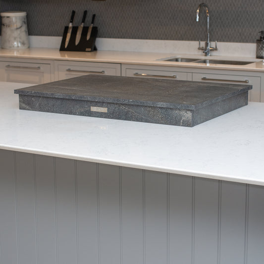 Wooden Hob Cover, Gas, Angle, Grey Slate